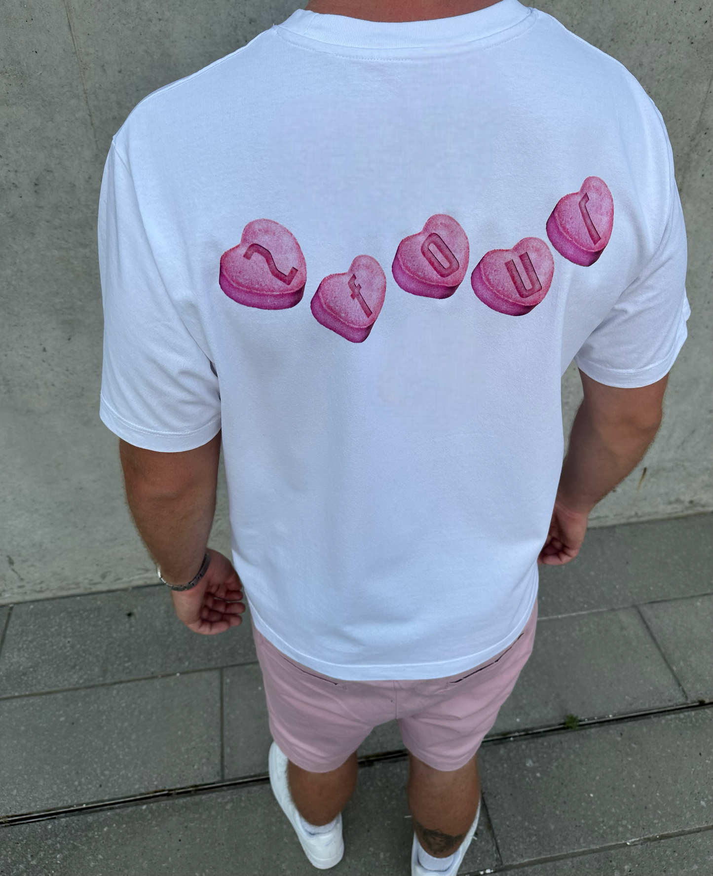 SWEET LOVE TEE - WHITE/PINK